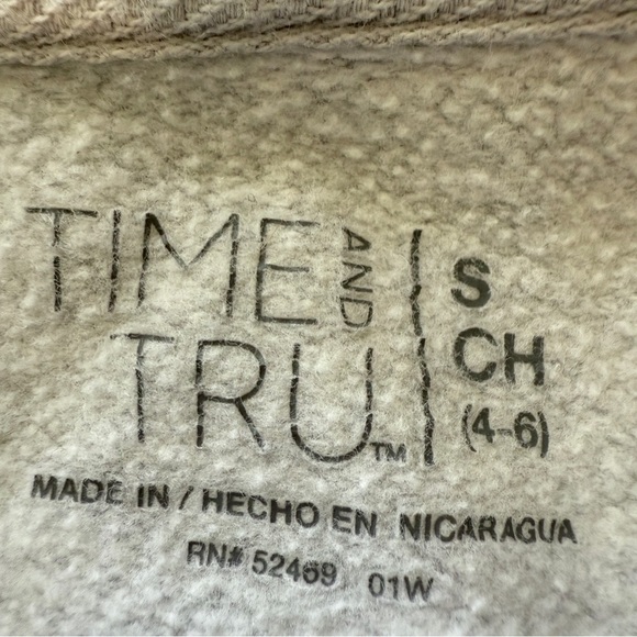 Time And Tru Classic Gray Hoodie Sweatshirt Full Zip Women’s Size Small Everyday - Picture 3 of 10